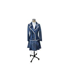1970s faux denim patchwork dress and blazer  by The Kollection Size M